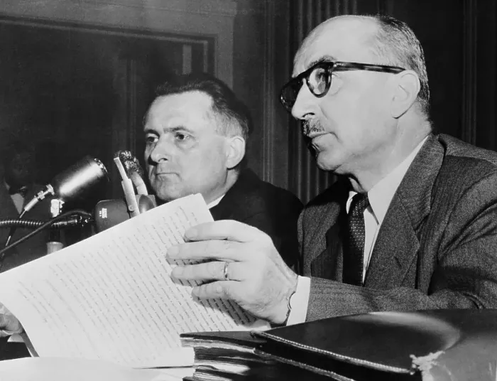 Framed Print : Ferenc Nagy Speaking to a House Committee Framed Print : Ferenc Nagy Speaking to a House Committee