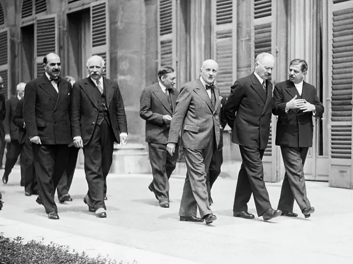 Framed Print : Fernand Bouisson and Ministers Walking Framed Print : Fernand Bouisson and Ministers Walking