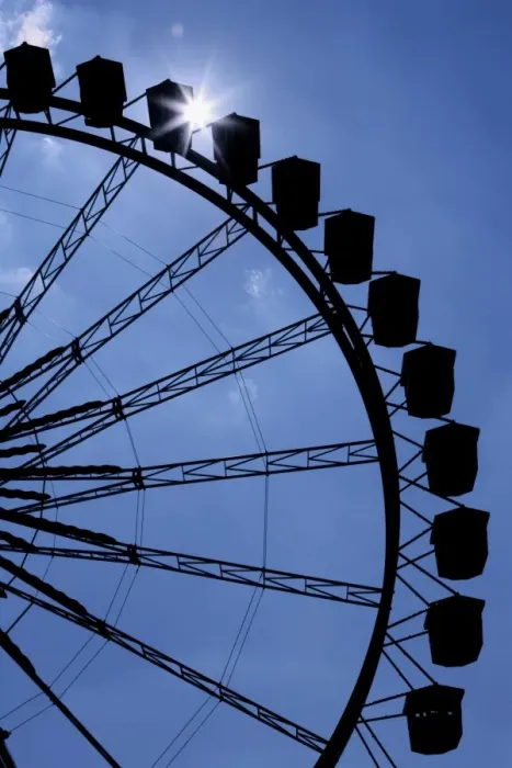 Framed Print : Ferris wheel, backlit, Oktoberfest, Munich, Bavaria, Germany, Europe