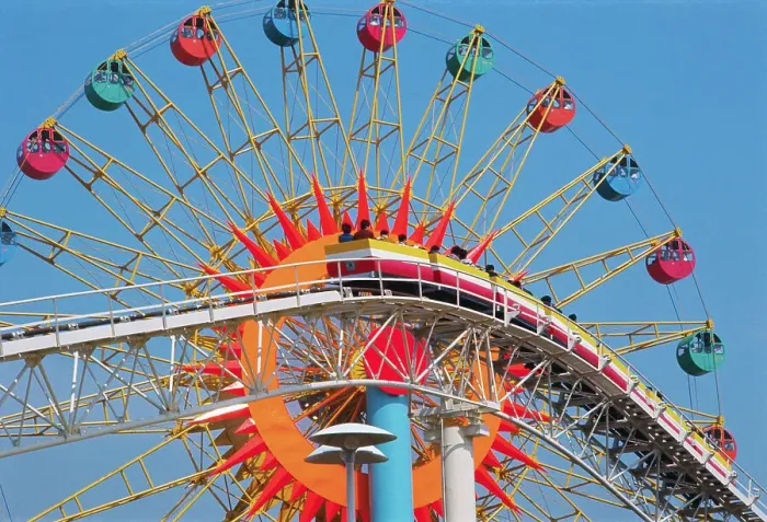 Framed Print : Ferris Wheel and Roller Coaster at Expo 1970 Framed Print : Ferris Wheel and Roller Coaster at Expo 1970