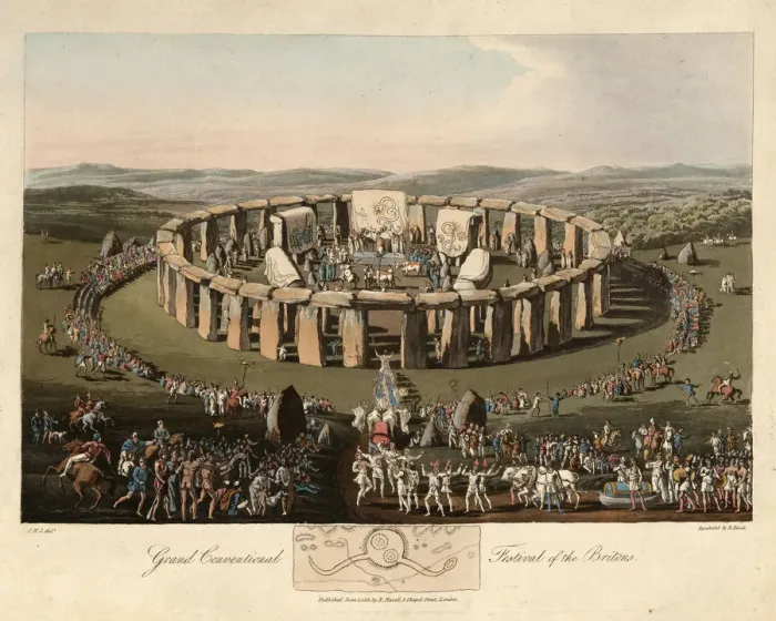 Framed Print : Festival of the Britons, Ancient Stonehenge Framed Print : Festival of the Britons, Ancient Stonehenge