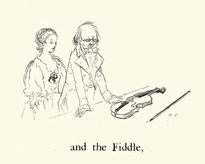 Framed Print : The Fiddle, from the Nursery Rhyme, Hey Diddle Diddle Framed Print : The Fiddle, from the Nursery Rhyme, Hey Diddle Diddle