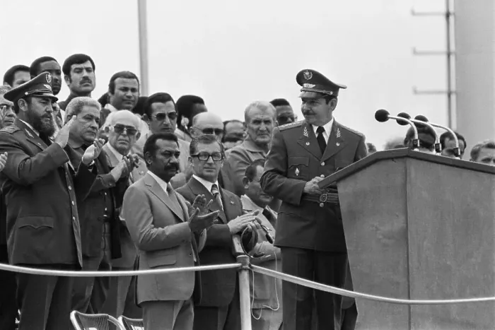 Framed Print : Fidel Castro Applauding for His Brother Framed Print : Fidel Castro Applauding for His Brother