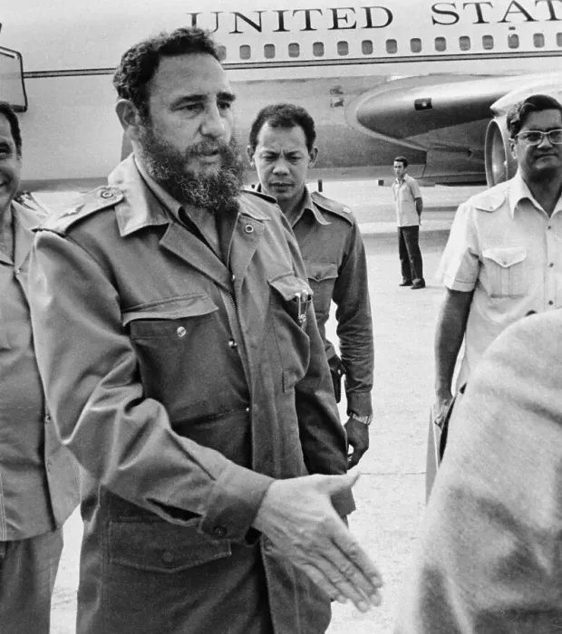 Framed Print : Fidel Castro Bidding Farwell to Senator Frank Church Framed Print : Fidel Castro Bidding Farwell to Senator Frank Church