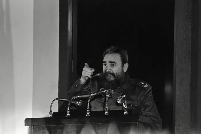 Framed Print : Fidel Castro Gesturing at Podium Framed Print : Fidel Castro Gesturing at Podium