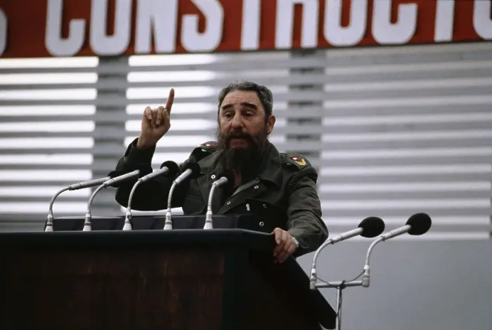 Framed Print : Fidel Castro Gesturing While Speaking at Microphones Framed Print : Fidel Castro Gesturing While Speaking at Microphones