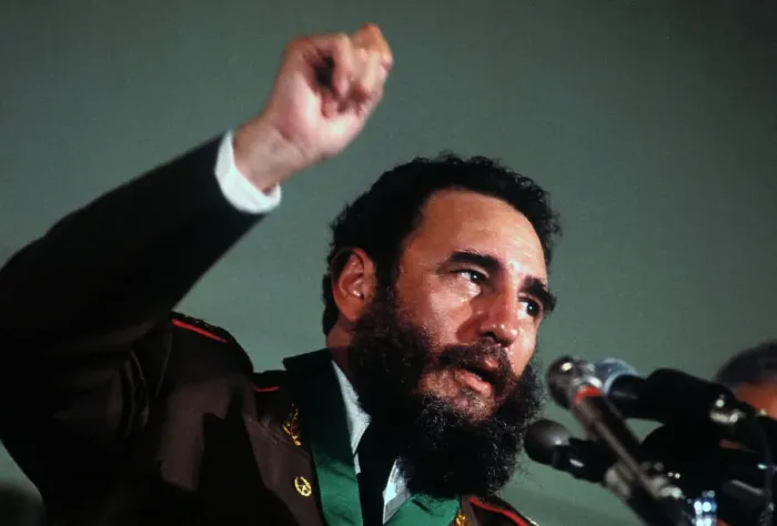 Framed Print : Fidel Castro Gesturing While Speaking at Podium Framed Print : Fidel Castro Gesturing While Speaking at Podium
