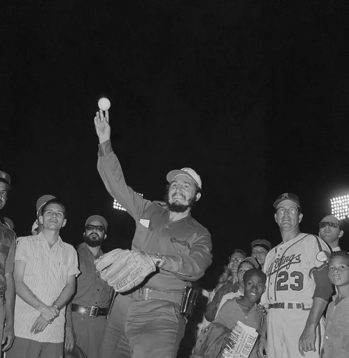 Framed Print : Fidel Castro Holding a Ball