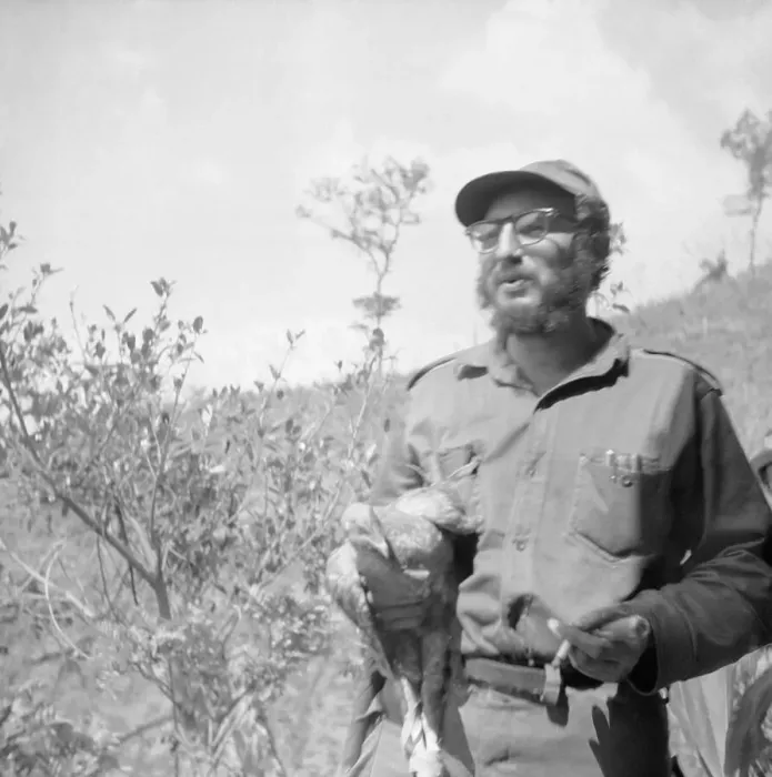 Framed Print : Fidel Castro Holding a Chicken Framed Print : Fidel Castro Holding a Chicken