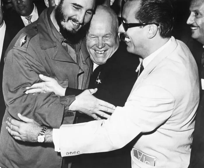 Framed Print : Fidel Castro Hugging Nikita Khrushchev Framed Print : Fidel Castro Hugging Nikita Khrushchev
