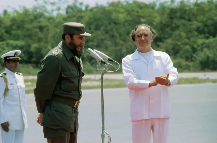 Framed Print : Fidel Castro and Jose Lopez Pertillo Framed Print : Fidel Castro and Jose Lopez Pertillo