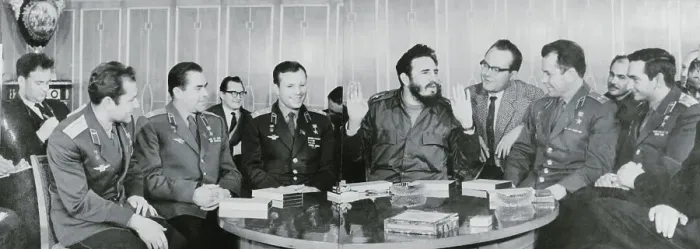 Framed Print : Fidel Castro Keeping Company With Russian Delegates Framed Print : Fidel Castro Keeping Company With Russian Delegates