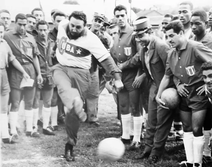 Framed Print : Fidel Castro Kicking Soccer Ball Framed Print : Fidel Castro Kicking Soccer Ball
