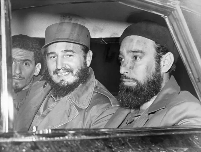 Framed Print : Fidel Castro Leaving Hotel Scene by Car Framed Print : Fidel Castro Leaving Hotel Scene by Car