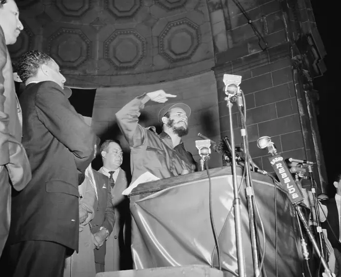 Framed Print : Fidel Castro Makes A Point At Speech Framed Print : Fidel Castro Makes A Point At Speech