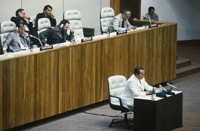 Framed Print : Fidel Castro and Others at the Non-Aligned Countries Summit Framed Print : Fidel Castro and Others at the Non-Aligned Countries Summit