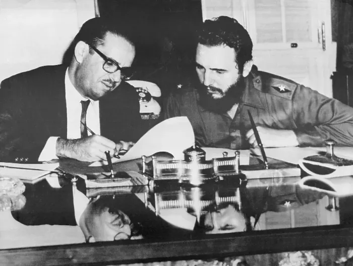 Framed Print : Fidel Castro and Osvaldo Dorticos Signing Decree Framed Print : Fidel Castro and Osvaldo Dorticos Signing Decree
