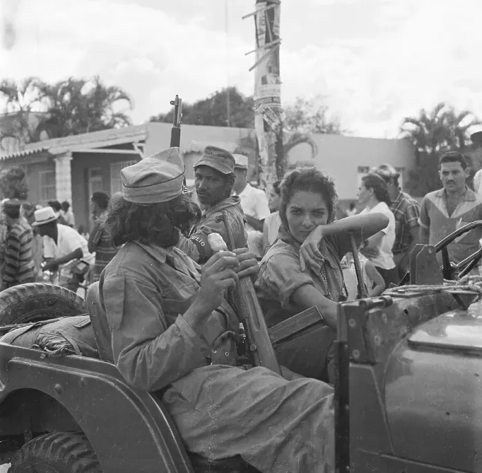 Framed Print : Fidel Castro Riding in Jeep with Soldiers Framed Print : Fidel Castro Riding in Jeep with Soldiers