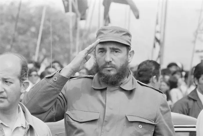 Framed Print : Fidel Castro Saluting Framed Print : Fidel Castro Saluting