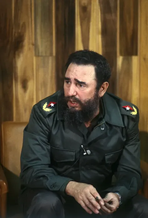 Framed Print : Fidel Castro Sitting and Listening Attentively Framed Print : Fidel Castro Sitting and Listening Attentively