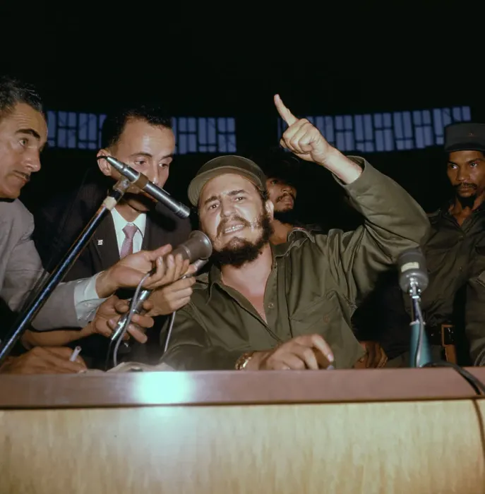 Framed Print : Fidel Castro Speaking with Finger Raised Framed Print : Fidel Castro Speaking with Finger Raised