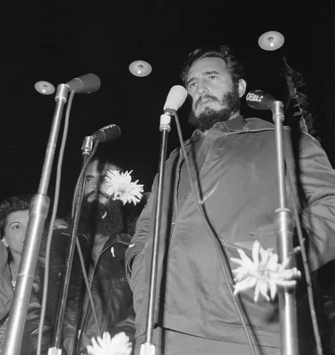 Framed Print : Fidel Castro Speaking at Microphones Framed Print : Fidel Castro Speaking at Microphones