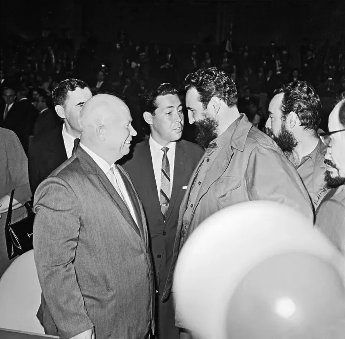 Framed Print : Fidel Castro Speaking with Nikita Khrushchev Framed Print : Fidel Castro Speaking with Nikita Khrushchev