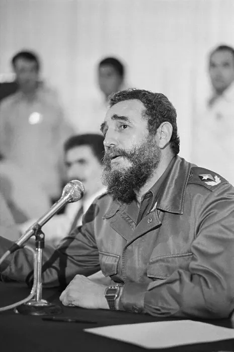 Framed Print : Fidel Castro Speaking at Press Conference Framed Print : Fidel Castro Speaking at Press Conference