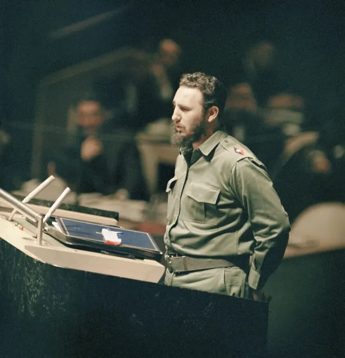 Framed Print : Fidel Castro Standing at Podium With Hands Behind His Back Framed Print : Fidel Castro Standing at Podium With Hands Behind His Back
