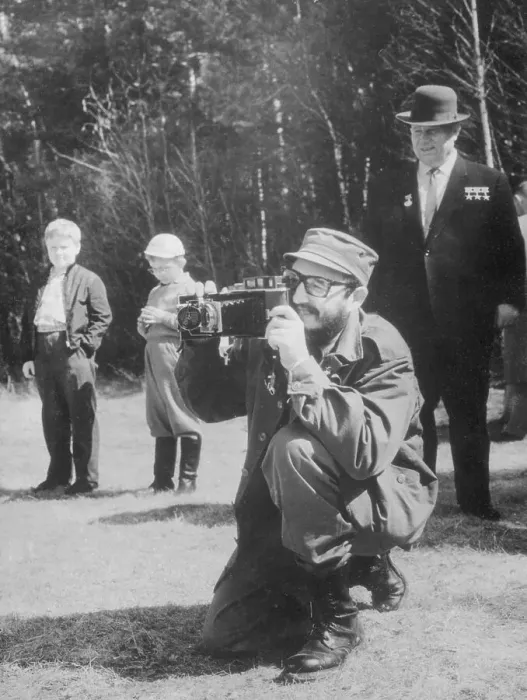 Framed Print : Fidel Castro Taking Pictures With Camera Framed Print : Fidel Castro Taking Pictures With Camera