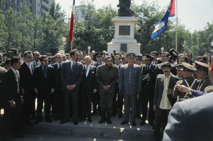 Framed Print : Fidel Castro Being Welcomed in Chile Framed Print : Fidel Castro Being Welcomed in Chile