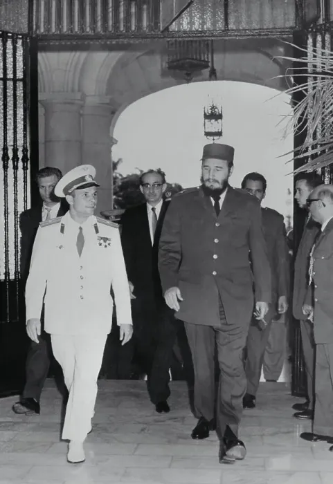 Framed Print : Fidel Castro and Yuri Gagarin Walking Together Framed Print : Fidel Castro and Yuri Gagarin Walking Together