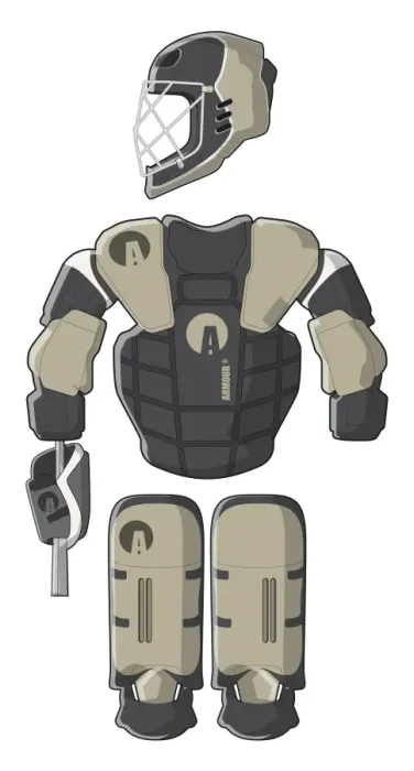Framed Print : Field hockey goalkeeping gear Framed Print : Field hockey goalkeeping gear