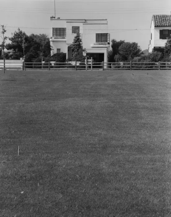 Framed Print : Field in front of house Framed Print : Field in front of house