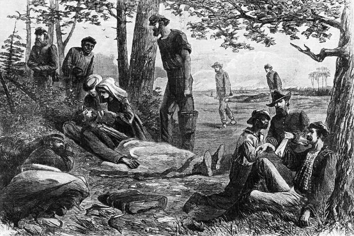 Framed Print : Field Surgery, Christian Commission;Civil