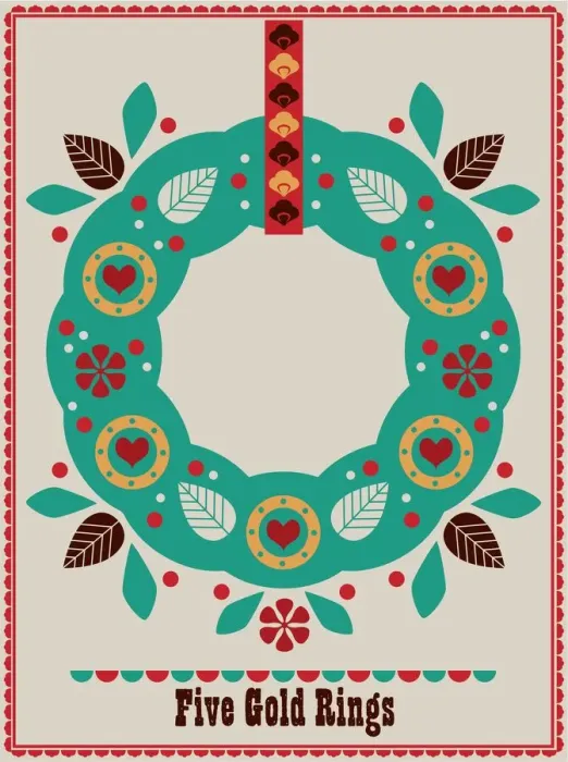 Framed Print : The Fifth day of Christmas