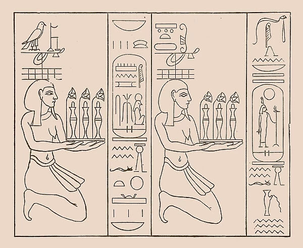 The third and fifth Upper Egyptian district. From a temple building from