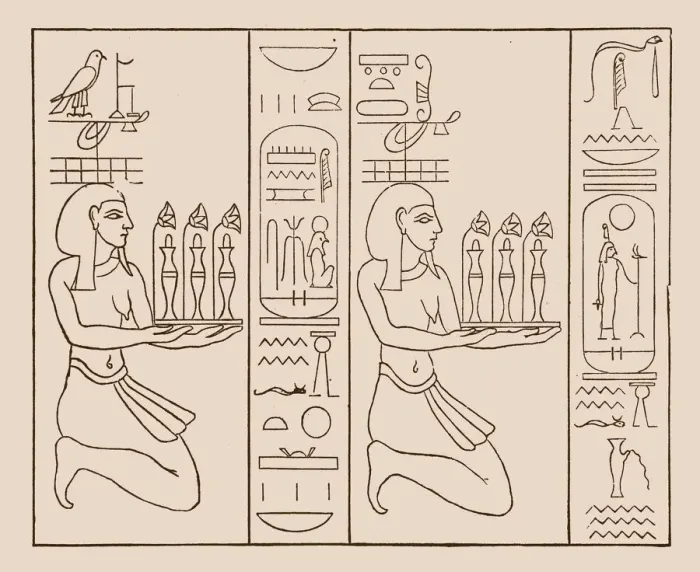 Framed Print : The third and fifth Upper Egyptian district. From a temple building from Framed Print : The third and fifth Upper Egyptian district. From a temple building from