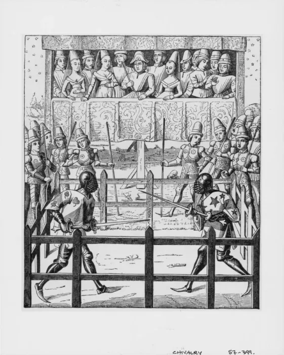 Framed Print : Fight From A French Manuscript Framed Print : Fight From A French Manuscript