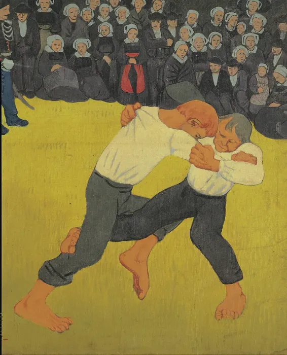 Framed Print : The Fight, by Paul Srusier, 1890 - 1891, 19th Century, oil on canvas, cm 91 x 72 Framed Print : The Fight, by Paul Srusier, 1890 - 1891, 19th Century, oil on canvas, cm 91 x 72