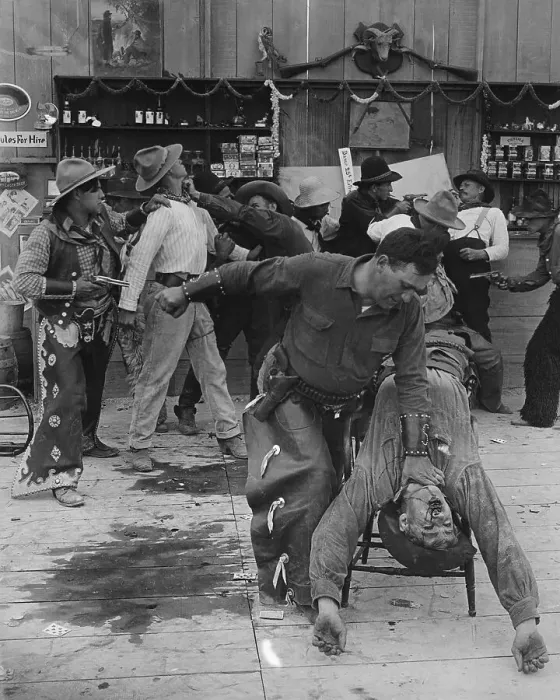 Framed Print : Fight In Saloon From Old Time Movie Framed Print : Fight In Saloon From Old Time Movie