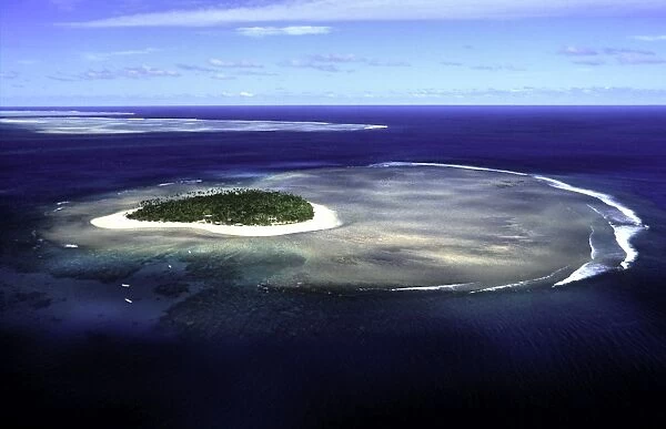 Fiji, Mamanuca group, Tavarua Island. Tavarua island is close to the main Fijian island