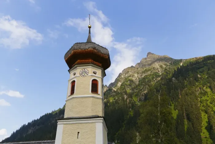 Framed Print : Filial Church of St. Mary Magdalene, Gargellen, in front of Schmalzberg Mountain, Montafon, Vorarlberg, Austria Framed Print : Filial Church of St. Mary Magdalene, Gargellen, in front of Schmalzberg Mountain, Montafon, Vorarlberg, Austria