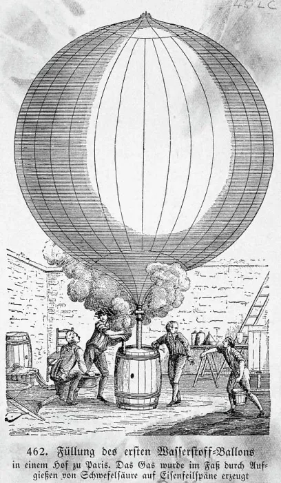 Framed Print : Filling Hydrogen Balloon In Paris Framed Print : Filling Hydrogen Balloon In Paris