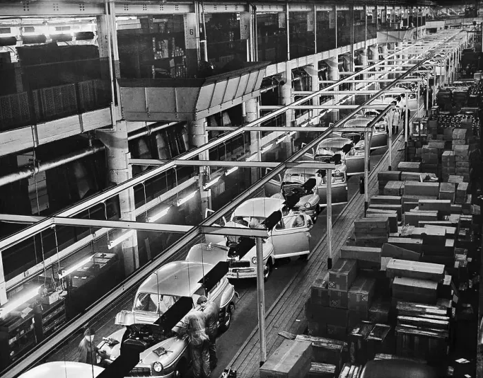 Framed Print : Final Assembly Line in Ford Motor Plant Framed Print : Final Assembly Line in Ford Motor Plant