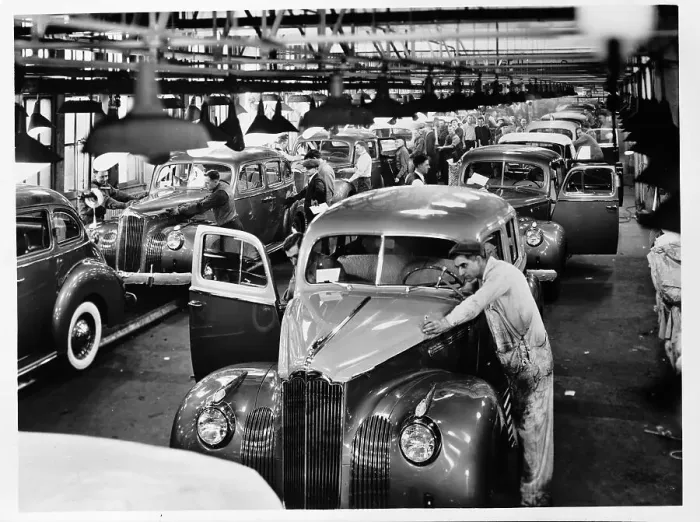 Framed Print : Final Assembly Line of Packard Auto Plant Framed Print : Final Assembly Line of Packard Auto Plant