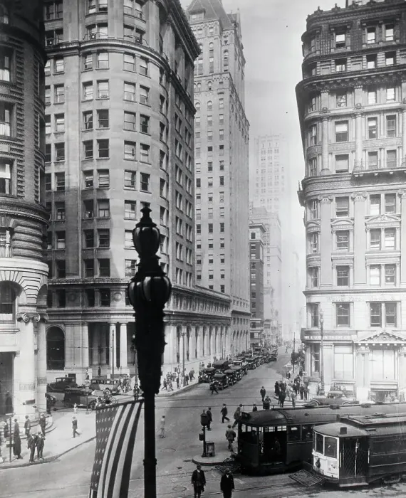 Framed Print : The Financial Center; Street