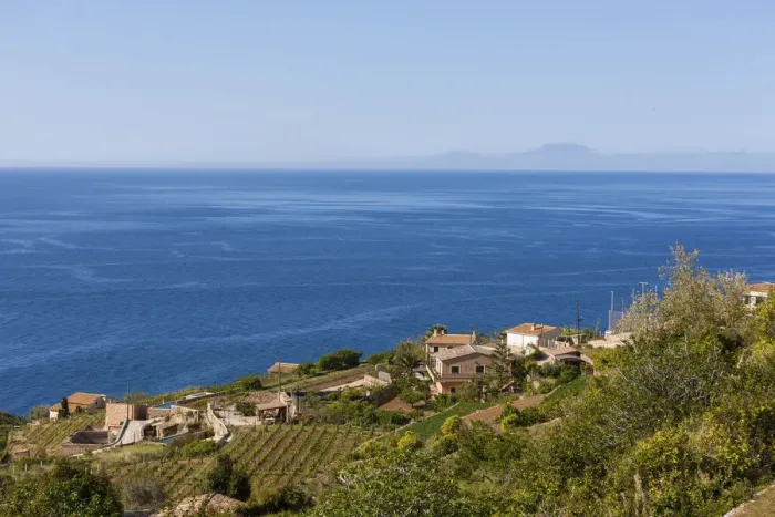 Framed Print : Finca near Banyalbufar, Serra de Tramuntana, Northwestern Coast, Mallorca, Majorca, Balearic Islands, Mediterranean Sea, Spain, Europe