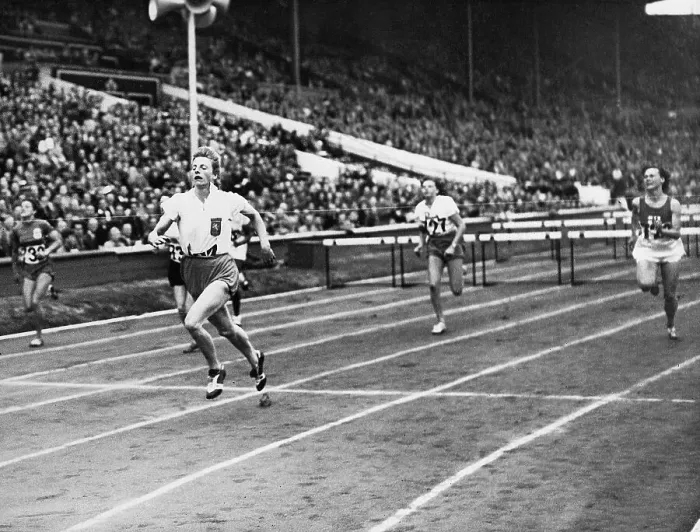 Framed Print : Finish of Women's Hurdles Framed Print : Finish of Women's Hurdles