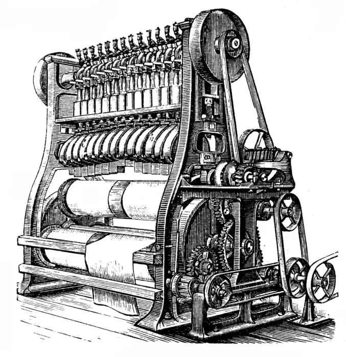 Framed Print : Finishing machine, stamping calender